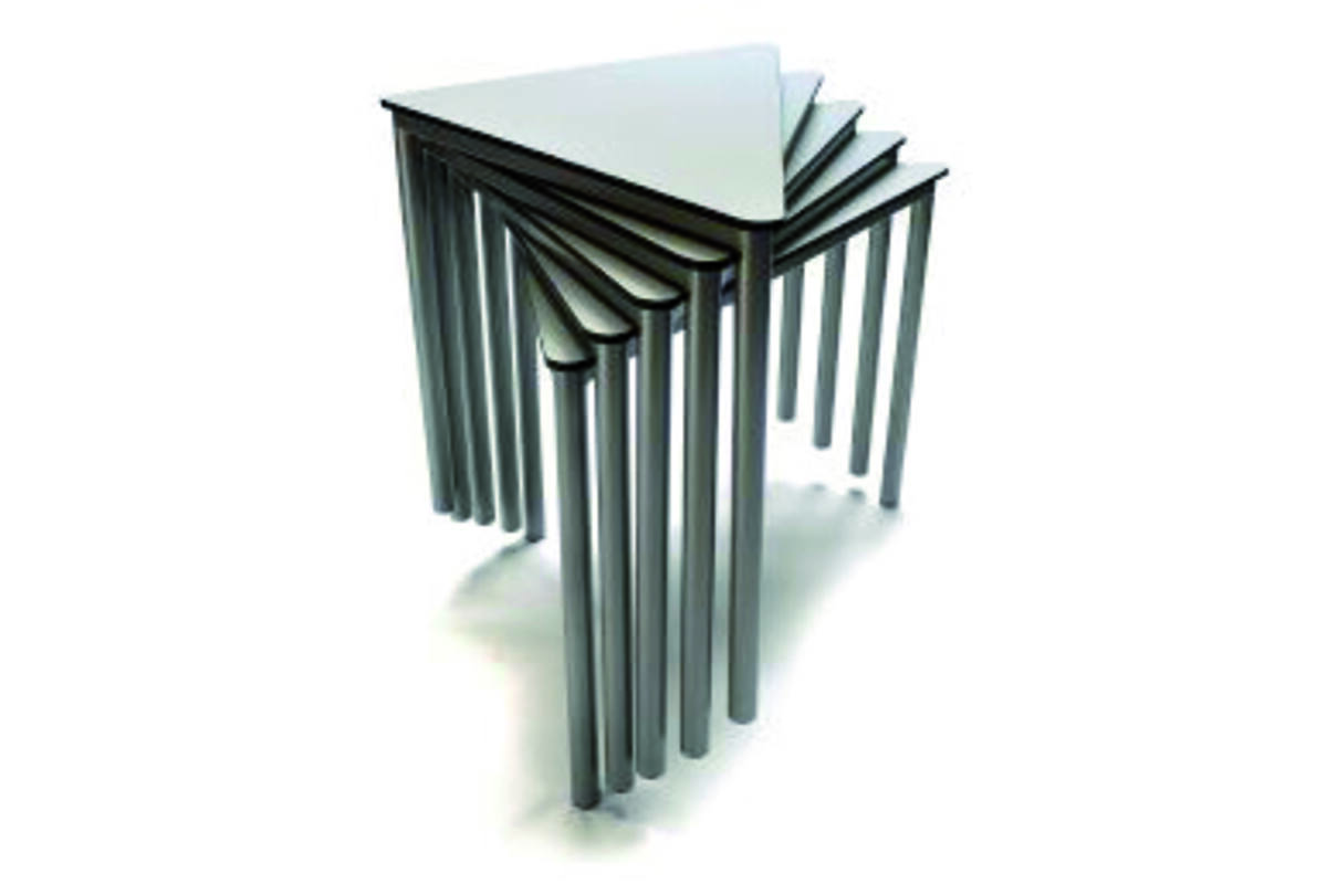Tafel Flexi 90, 90 x 90 x 123 cm volkern met 1 zwenkwiel, hoogte F6